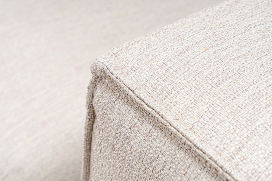 NORDVRK Lora (L1-O1-1R-POUFFE ) - Lysebrun hjrnesofa