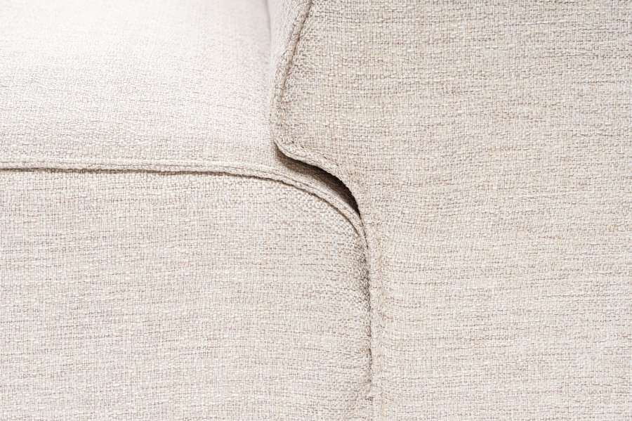 NORDVRK Lora (L1-O1-1R-POUFFE ) - Lysebrun hjrnesofa