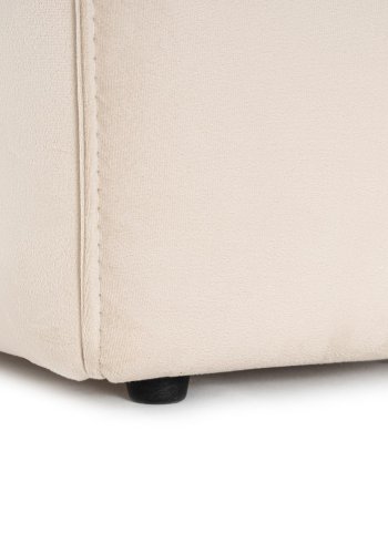 NORDVÄRK Lora 2-pers. sofa, med 2 puter - kremfarget stoff og plast