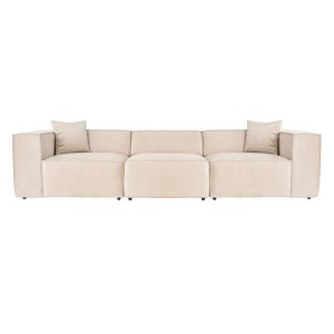 NORDVÄRK Lora 3 pers. sofa - creme stof