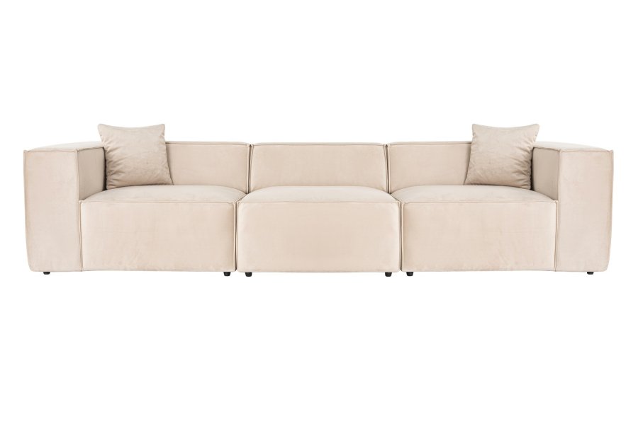 NORDVRK Lora 3-personers. - Kremfarget 3-seters sofa