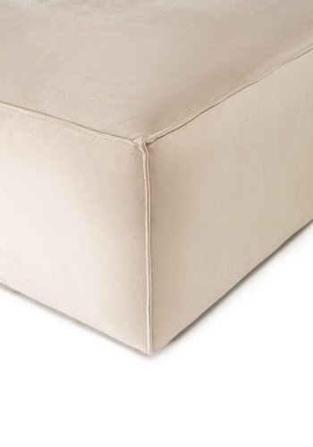 NORDVRK Lora (L1-O1-1R-POUFFE ) - Kremfarget hjrnesofa