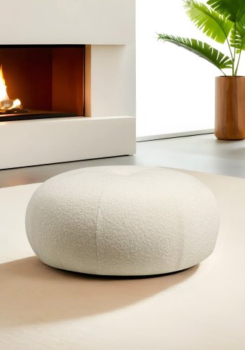 NORDVRK Tina - Bouclet hvit puff