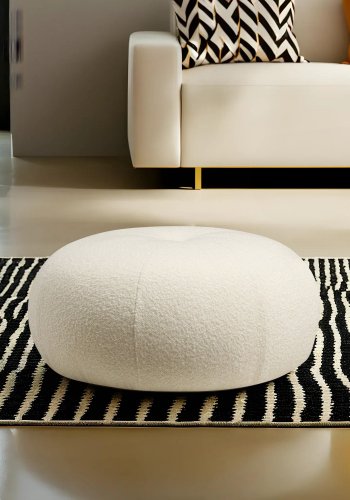 NORDVRK Tina - Bouclet hvit puff