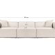 NORDVRK Lora 3-personers. - Lys brun 3-seters sofa