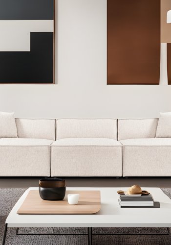 NORDVRK Lora 3-personers. - Lys brun 3-seters sofa