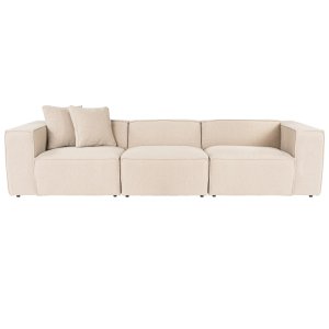 NORDVÄRK Lora 3 pers. sofa - peach stof