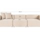 NORDVRK Lora 3-seter - Peach 3-seter sofa