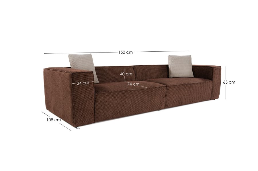NORDVRK Lora L2-2R 4-seters sofa