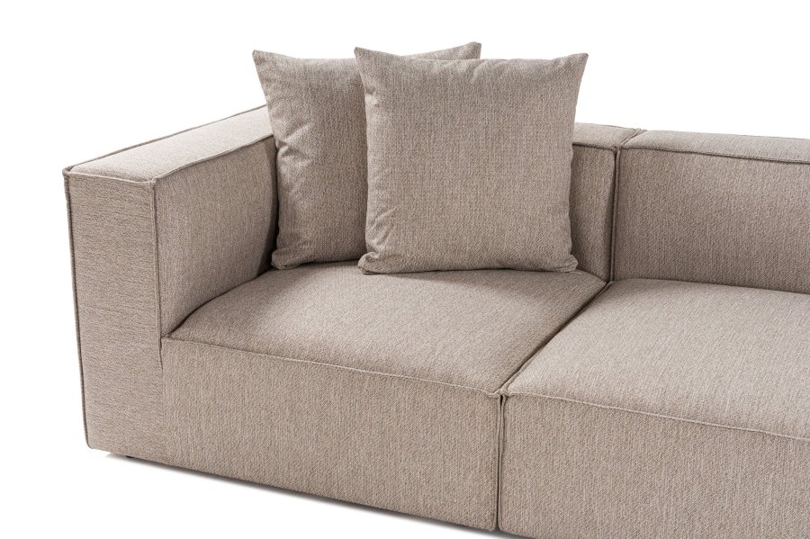 NORDVRK Sora (L1-O1-O1-1R-POUFFE ) - Sandbeige hjrnesofa