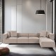 NORDVRK Sora (L1-O1-O1-1R-POUFFE ) - Sandbeige hjrnesofa