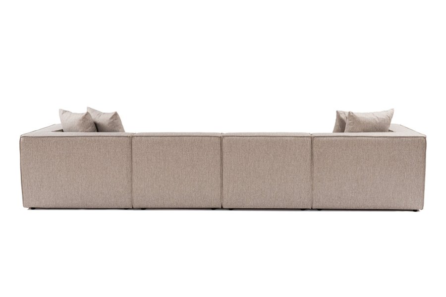 NORDVRK Sora (L1-O1-O1-1R-POUFFE ) - Sandbeige hjrnesofa