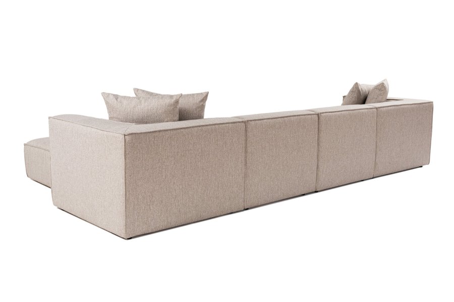 NORDVRK Sora (L1-O1-O1-1R-POUFFE ) - Sandbeige hjrnesofa