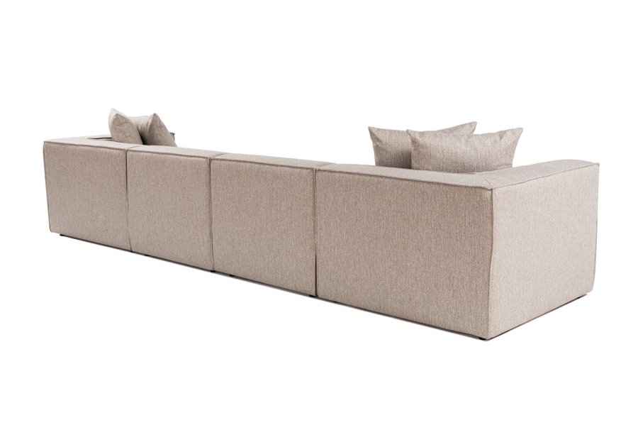 NORDVRK Sora (L1-O1-O1-1R-POUFFE ) - Sandbeige hjrnesofa