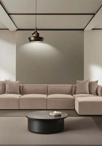 NORDVRK Sora (L1-O1-O1-1R-POUFFE ) - Cappuccino hjrnesofa