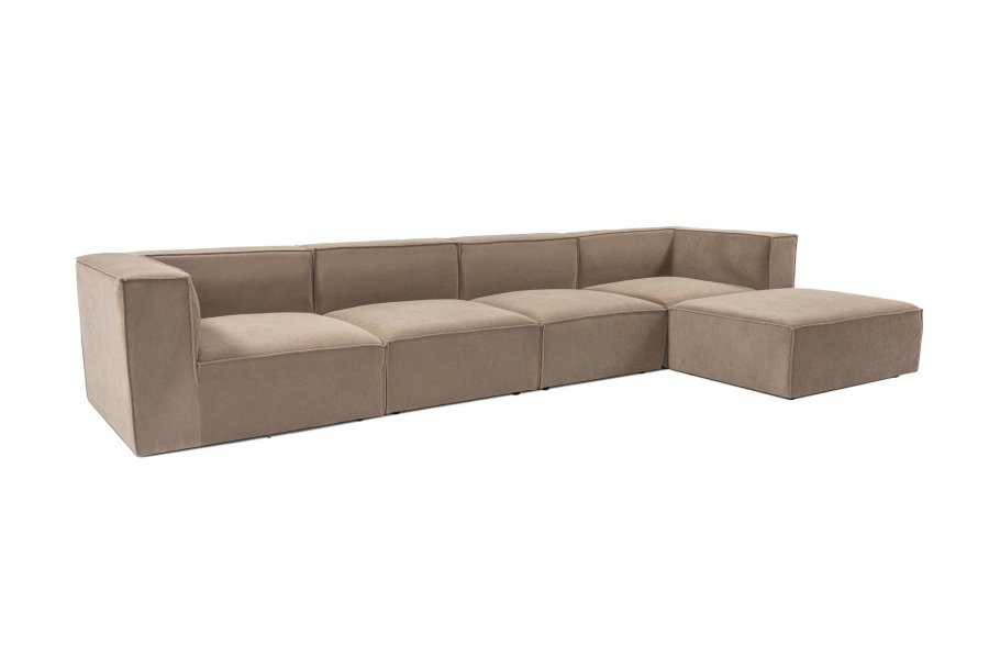 NORDVRK Sora (L1-O1-O1-1R-POUFFE ) - Cappuccino hjrnesofa