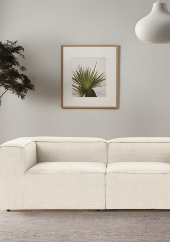 NORDVÄRK Forum 2 pers. sofa - ecru stoff og plast