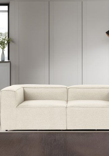 NORDVÄRK Forum 2 pers. sofa - ecru stoff og plast