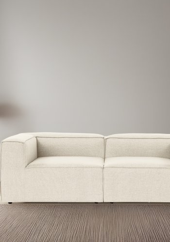 NORDVÄRK Forum 2 pers. sofa - ecru stoff og plast