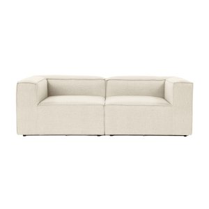 NORDVÄRK Fora 2 pers. sofa - ecru stof og plastik