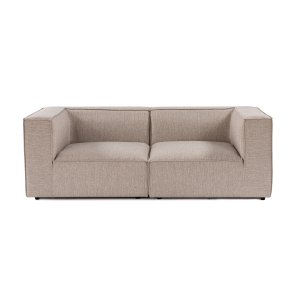 NORDVÄRK Sora 2 pers. sofa - sand/beige stof og plastik