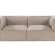 NORDVÄRK Sora 2-manns sofa - sand/beige stoff og plast