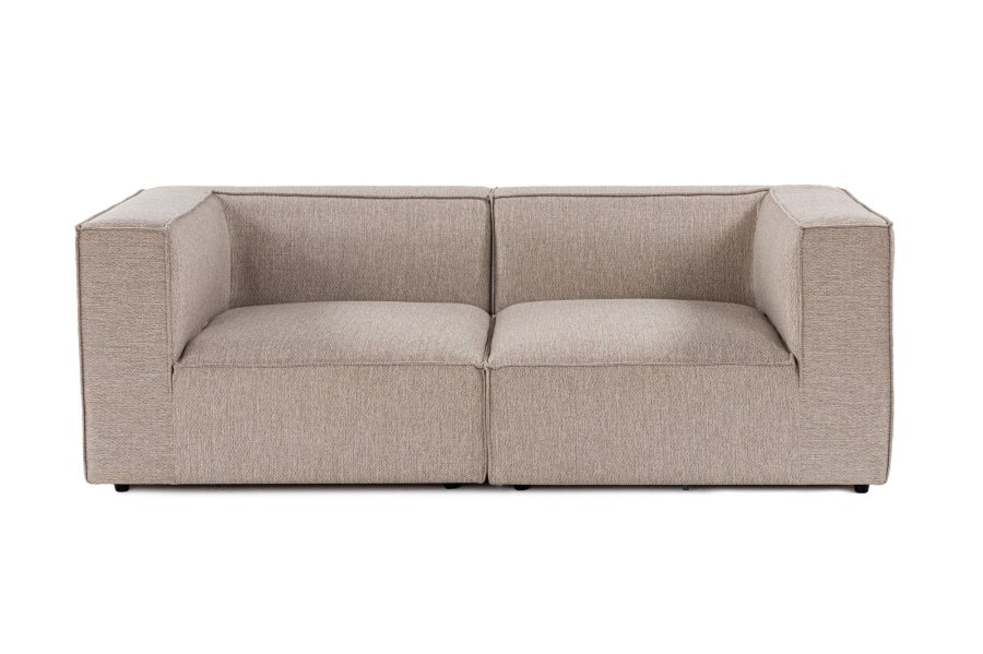 NORDVÄRK Sora 2-manns sofa - sand/beige stoff og plast
