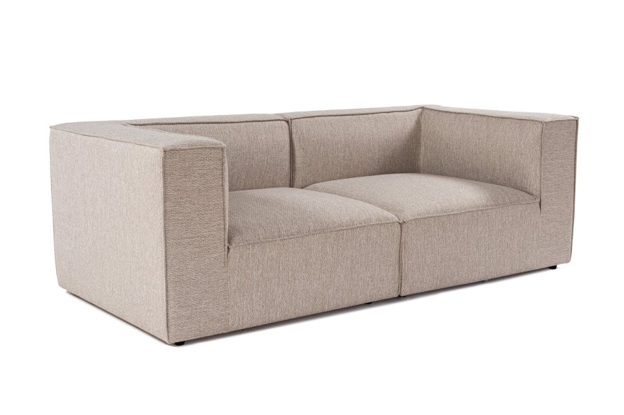 NORDVÄRK Sora 2-manns sofa - sand/beige stoff og plast