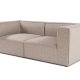NORDVÄRK Sora 2-manns sofa - sand/beige stoff og plast