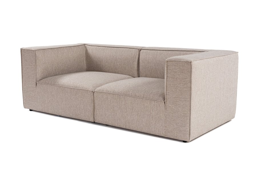 NORDVÄRK Sora 2-manns sofa - sand/beige stoff og plast