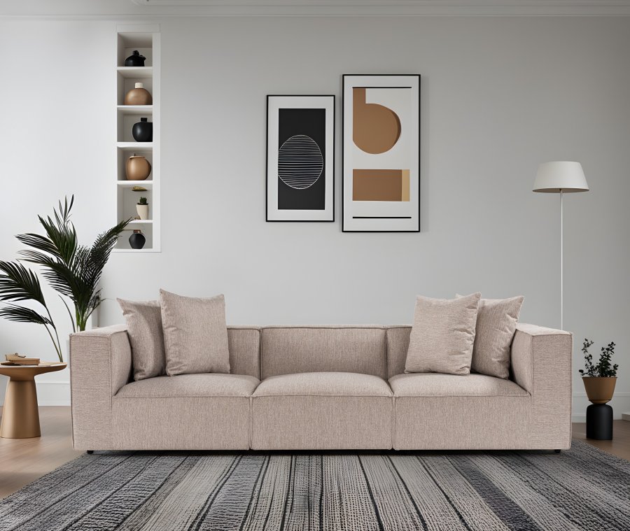 NORDVRK Sora 3 - Sandbeige 3-seters sofa
