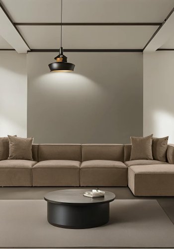 NORDVRK Sora (L1-O1-O1-1R-POUFFE ) - Brun hjrnesofa