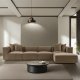 NORDVRK Sora (L1-O1-O1-1R-POUFFE ) - Brun hjrnesofa