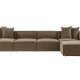 NORDVRK Sora (L1-O1-O1-1R-POUFFE ) - Brun hjrnesofa