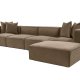 NORDVRK Sora (L1-O1-O1-1R-POUFFE ) - Brun hjrnesofa