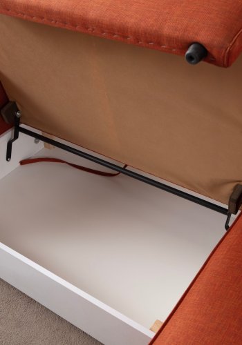 NORDVRK P?rlo Hjrne Hyre - Oransje Hjrnesofa