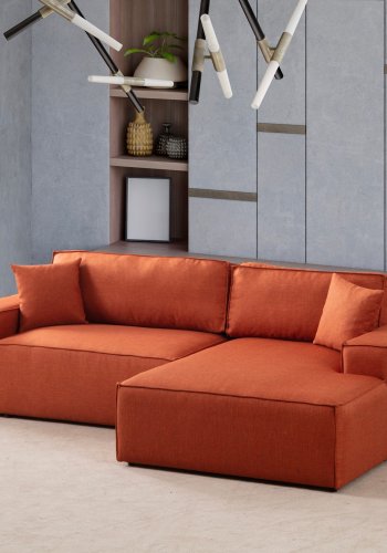 NORDVRK P?rlo Hjrne Hyre - Oransje Hjrnesofa