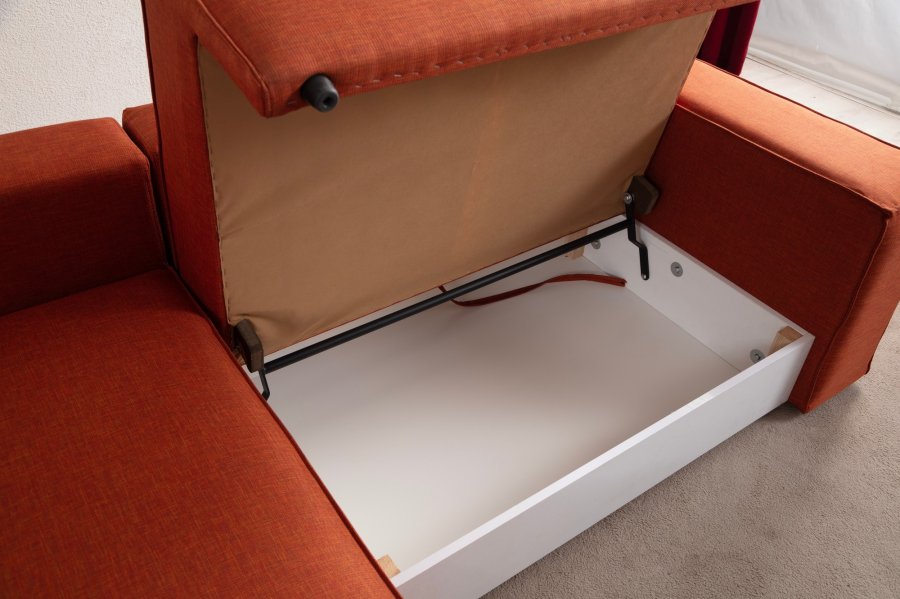 NORDVRK P?rlo Hjrne Venstre - Oransje Hjrnesofa