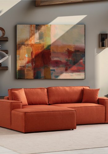 NORDVRK P?rlo Hjrne Venstre - Oransje Hjrnesofa