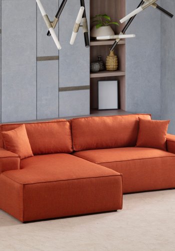 NORDVRK P?rlo Hjrne Venstre - Oransje Hjrnesofa