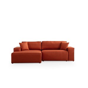 NORDVÄRK P?rlo venstre hjrnesofa, m. opbevaring - orange polyester