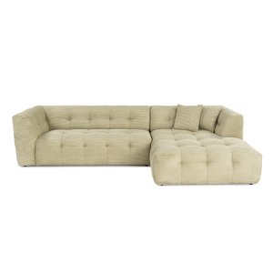 NORDVÄRK Cady hjrnesofa, hjre - grn polyester fljl stof