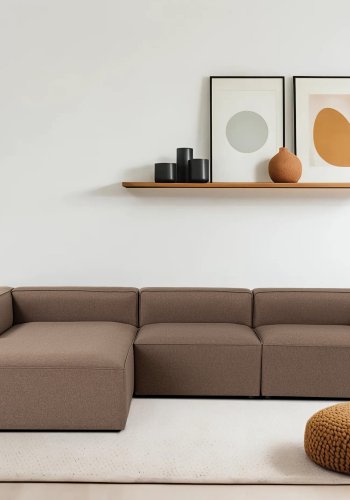 NORDVRK Mora XL (ChlLeft-O1-1R) - Brun hjrnesofa