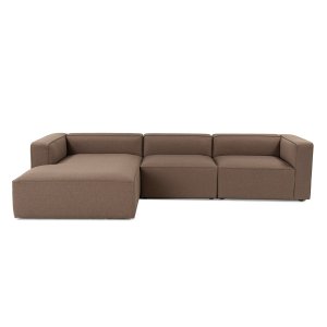 NORDVÄRK Mora XL hjrnesofa (ChlLeft-O1-1R) - brun stof