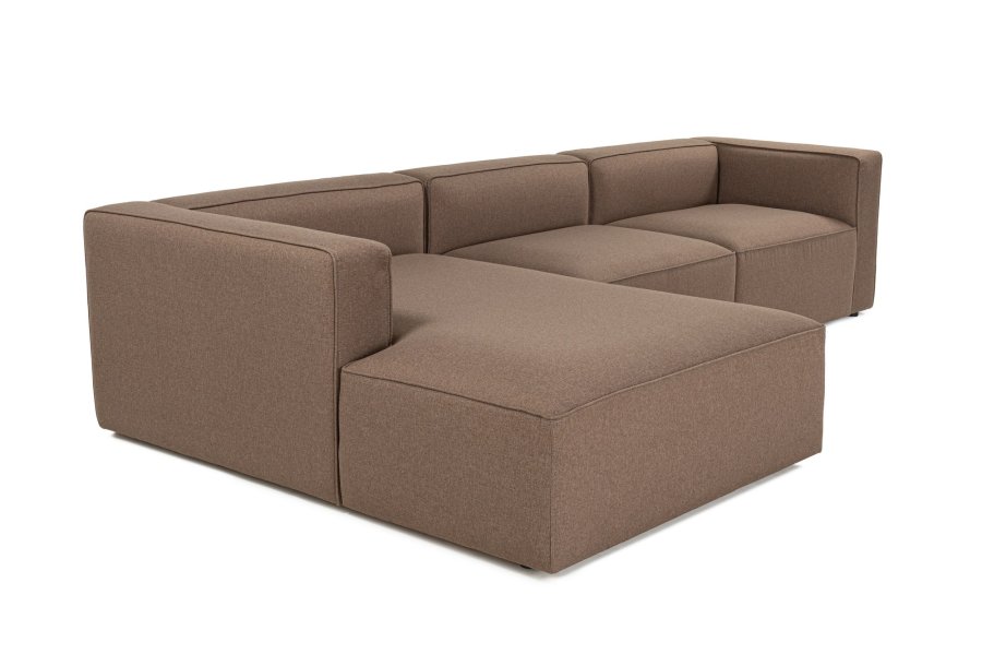 NORDVRK Mora XL (ChlLeft-O1-1R) - Brun hjrnesofa