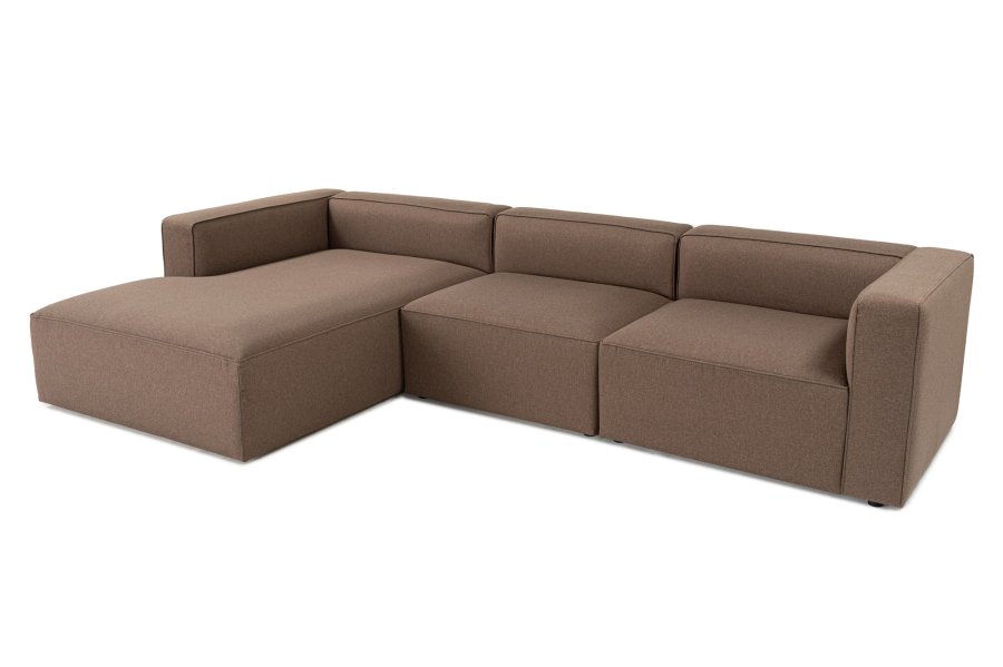 NORDVRK Mora XL (ChlLeft-O1-1R) - Brun hjrnesofa