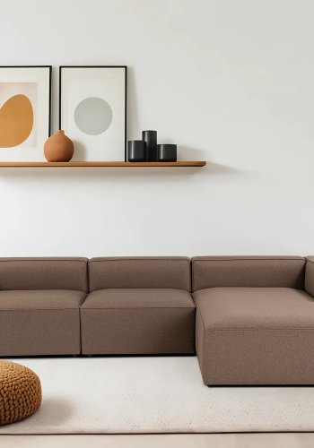 NORDVRK Mora XL (L1-O1-ChlRight) - Brun hjrnesofa