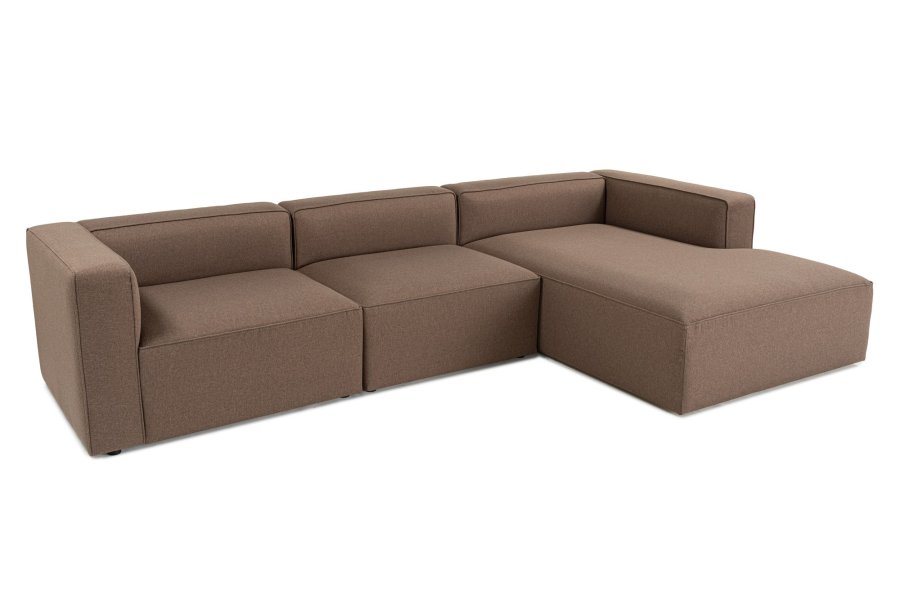 NORDVRK Mora XL (L1-O1-ChlRight) - Brun hjrnesofa