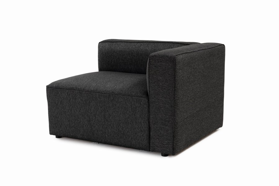 NORDVÄRK Mora XL 2-seters sofa - antrasittgrtt stoff og plast