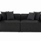 NORDVÄRK Mora XL 2-seters sofa - antrasittgrtt stoff og plast